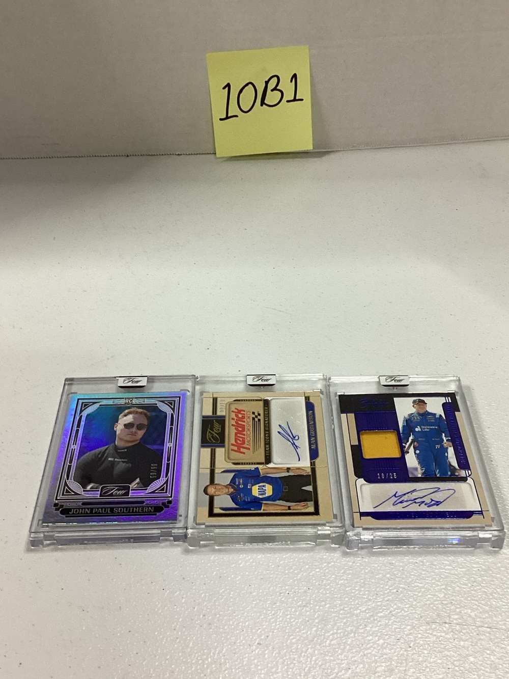 NASCAR trading cards with autograph and memorabilia